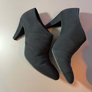 Impo Black Ankle Booties with Stretchy Upper
